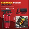 BigAlex Folding Walking Cane with LED Light,Pivoting Quad Base,Adjustable Walking