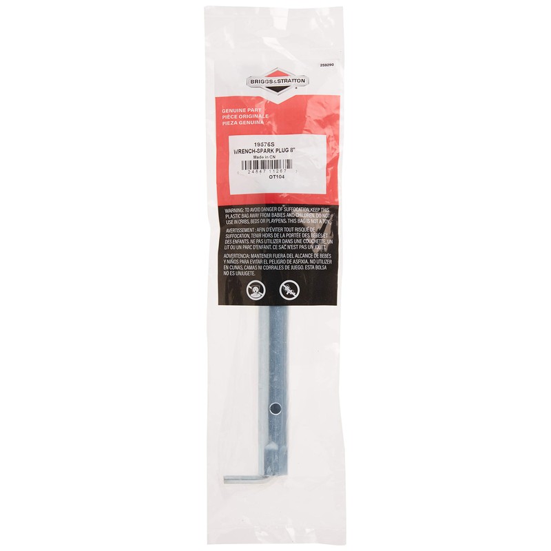 Briggs & Stratton 19576S Spark Plug Wrench 8-Inch Replaces 19374S/19374/690966/19576