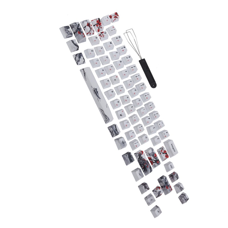 Keycaps PBT 5Sided Sublimation 71 Keys Keyboard Caps for Mechanical