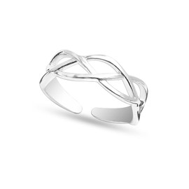 LeCalla Anillos minimalistas de plata de ley 925 para los dedos de los pies, simples abiertos, ajustables, diseño mixto para mujer, Plata Esterlina, no conocido