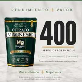 Citrato Magnesio Alta Pureza 1kg Healthy Superfoods