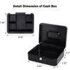 Jssmst Cash Box with Key Lock, Money Box with Cash
