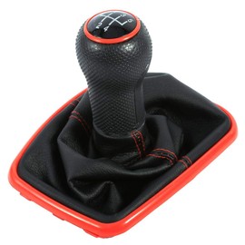 Qiilu 5 Speed Car Gear Shift Knob Gearstick Gaiter Boot Kit Fit for Mk4 Jetta 1999 2000 2001 2002 2003 2004 Gear Shifter Boot Cover Replacement