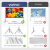 Projector Screen Outdoor, Vamvo Projector Screen with Stand Portable 80"