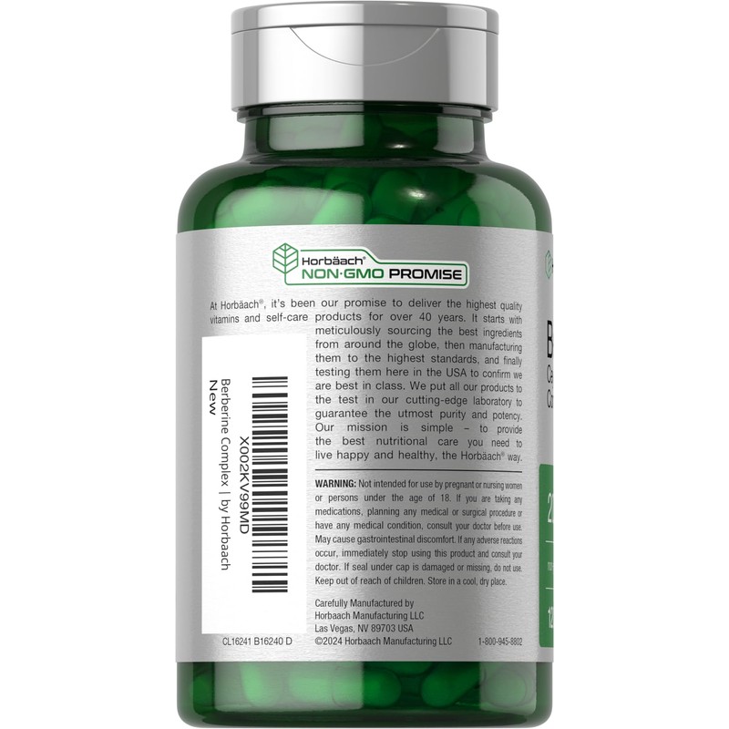 Horbäach Berberine with Ceylon Cinnamon | 2000mg | 120 Veggie