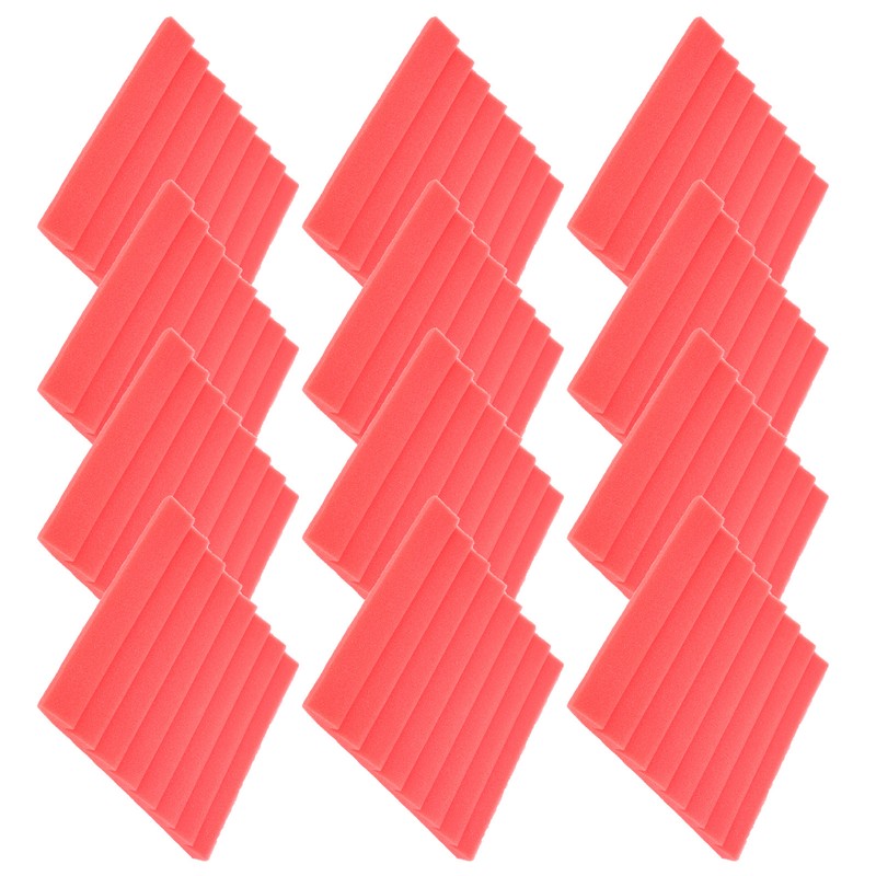 12Pcs SoundAbsorption Panels 8 Grooves Triangle Acoustic Foam Sound Proof