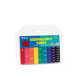 Learning Resources Fraction Tower Equivalency Cubes - 51 Pieces, Ages 6+ Math Learning Toys for Kids, Math Classroom and Homeschool Accessories, Fractions Learning for Kids,Back to School Supplies
