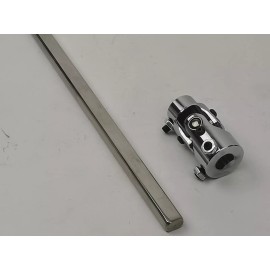 espeedpro21 1" DD X 3/4" DD Chrome U-Joint + 36" Long 3/4" DD Universal Steering Shaft Kit