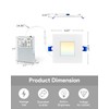 Adetu 4 inch Square Led Recessed Lighting,6 Pack 5CCT Ultra