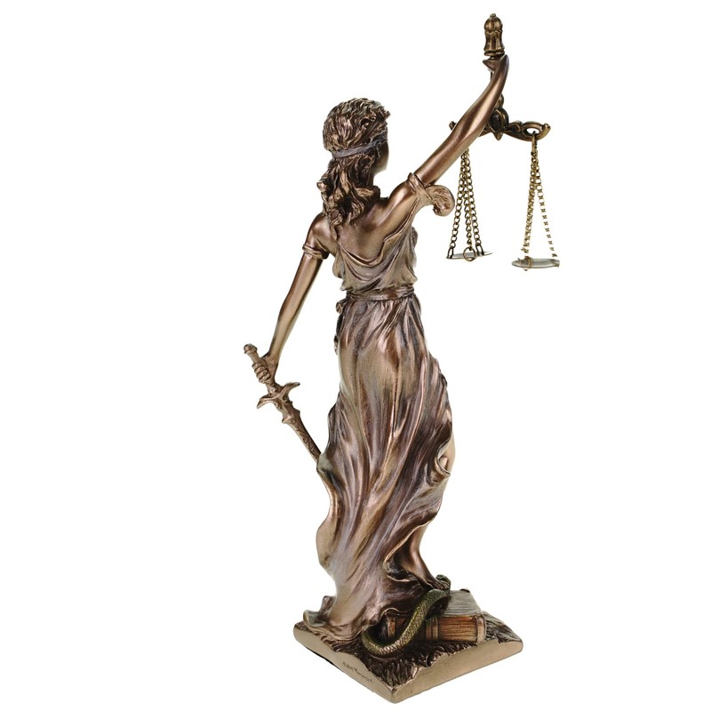 Veronese Justitia Goddess of Justice Bronzed Figurine 21 cm Bronzed