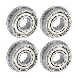 QUARKZMAN F696ZZ Flanged Ball Bearing 6 x 15 x 5 mm Double Shielded Chrome Steel Flange Bearing 4 Pieces