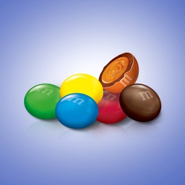 M&M'S Caramel Chocolate Candy Share Size 2.83-Ounce Pouch 24-Count Box