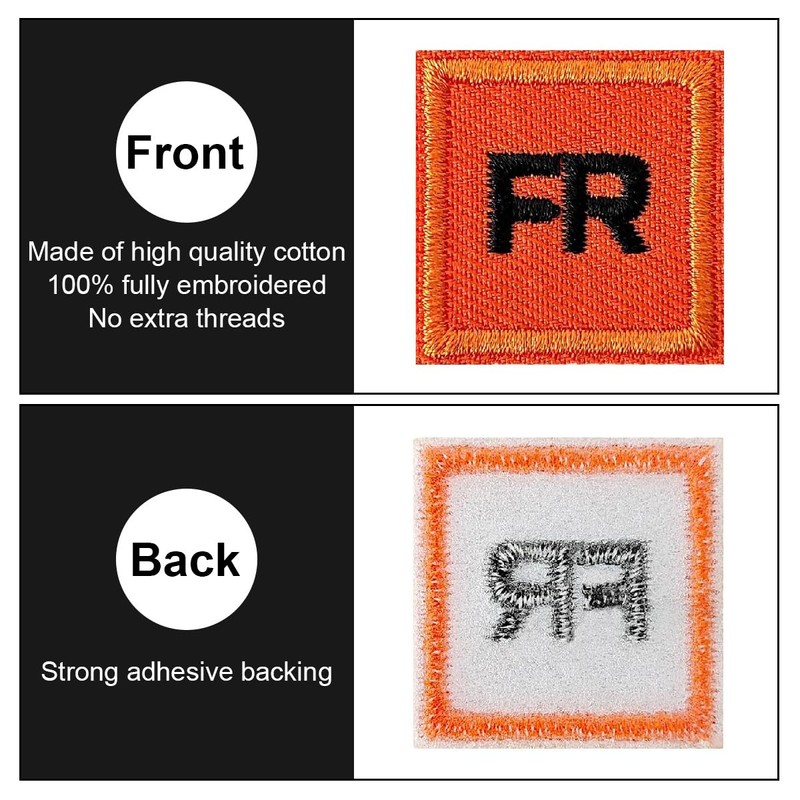 Harsgs FR Patches, parches bordados para ropa de repuesto para