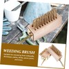 TEHAUX Steel Wire Brush Grass Removal Tool Durable Scrub Brush
