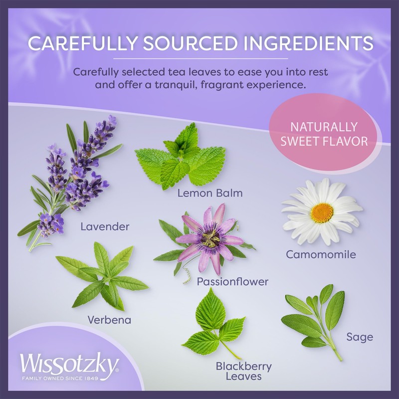 Wissotzky Herbal Wellness Sleep Tea, 20 Teabags | Soothing &
