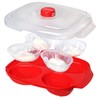 Sistema Microwave Poacher for up to 4 Eggs, Red/Clear, 28.7