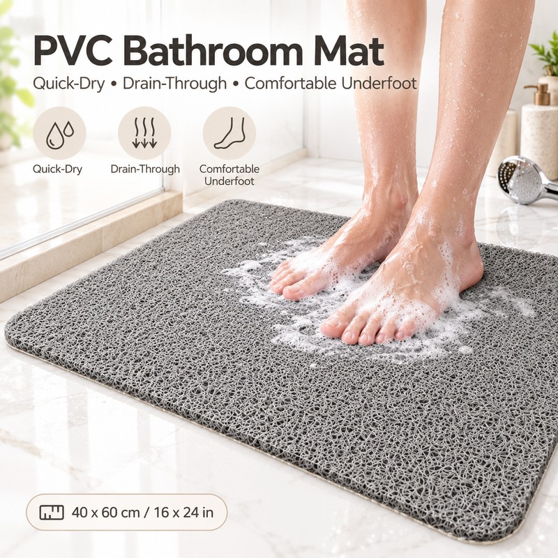 Non-Slip Bathroom Mat for Shower and Bathtub Areas – Quick-Drying