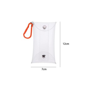 Blind Case Key Holder Storage Bag with 2 Figure Earphone PVC Coin Bag Accessories Gift Wrapping Bag with Buckle for Mountaineering, Washable, Portable, Two Easy Access