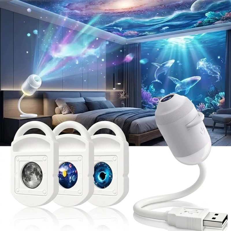 Galaxy Star Projector Night Light for Ambient Lighting – USB