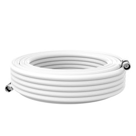 Signal Booster 30ft RG6 with F Male Connector, Weatherproof & Durable, Replacement Extension Cable for Signal Booster, Indoor/Outdoor Use, TV Antenna Cable