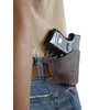 Barsony Brown Leather Quick Slide Holster for HK USP Compact