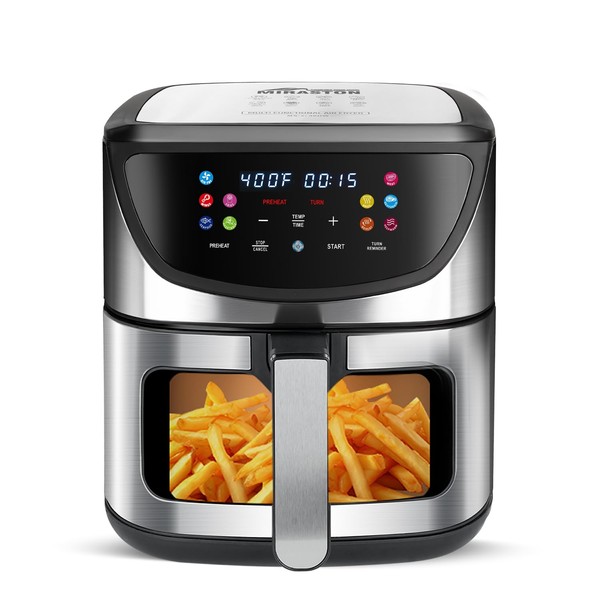 8.5QT Large Air Fryer with View Window - 10-in-1 Digital
