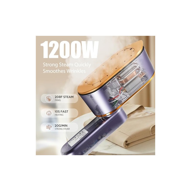 Droyek 2-in-1 Portable Travel Steamer & Iron - Fast Heat