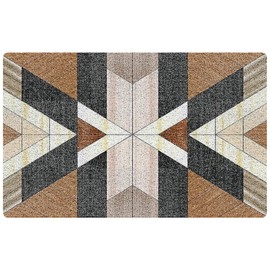 SNNDER Boho Western Door Mat, Western Aztec Welcome Mat Doormat for Front Door Porch Indoor Outdoor Outside Entrance, Boho Bath Mats for Bathroom, 17x30 Inch