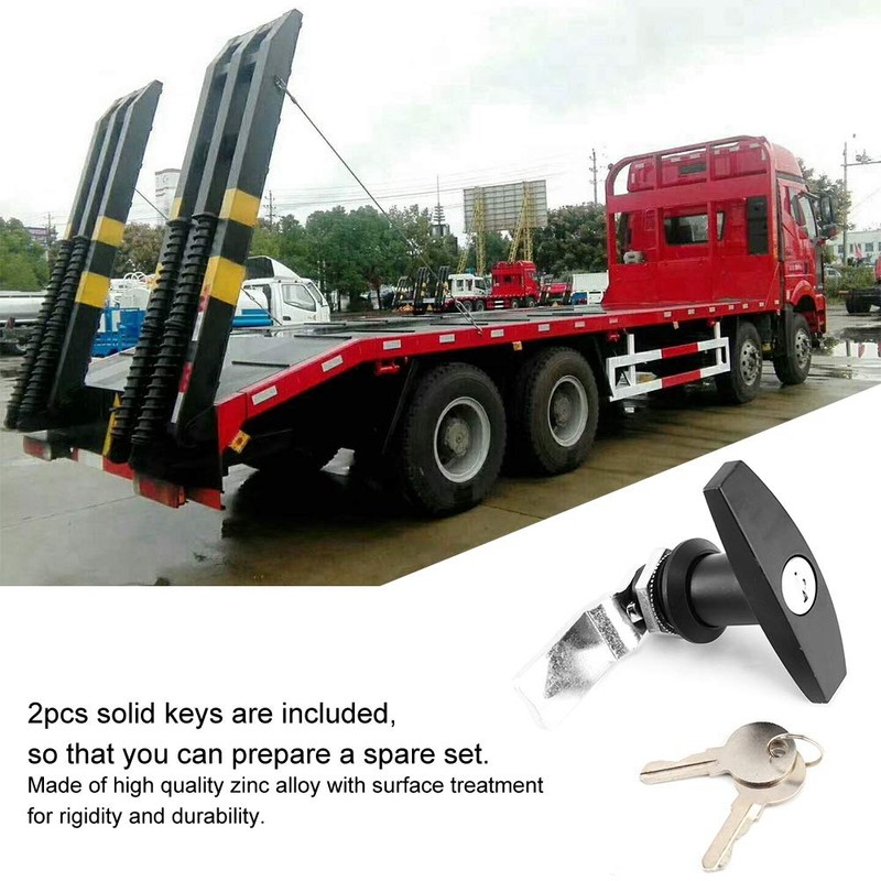 T-Handle Lock Twist Latch Garage Door Lock Zinc Alloy 2