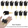 Yharnamite 10 Pcs Cat 5P8500 Equipment Key Set, Black Plastic