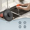 1 Pcs Black Plastic Sink Plug Drain Stopper 3 Inch