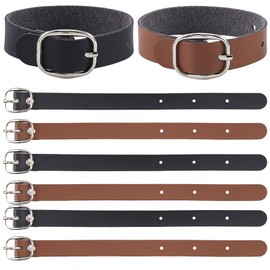 GORGECRAFT 20Pcs Luggage Tag Straps PU Leather Adjustable Luggage Label Loops Replacement Belts Stirrup Strap Watch Band Straps with Buckle for Suitcase Backpacks Clothes ID Card Holder Travel