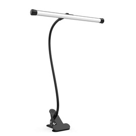 LytLStrox Black Clip-On LED Easel Lamp for Artists,Dimmable with 3 Colour Modes, Flexible 360° Gooseneck, USB Powered Desk Lamp for Painting, Drawing, Headboards, Drafting Tables