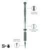 uni-ball uniball Impact Gel Pen, Stick, Medium 1 Mm, Silver