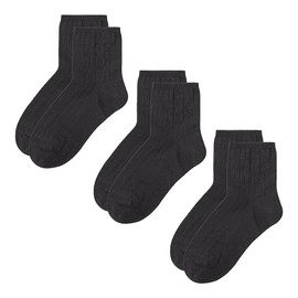 Gunze AGX831 Women's Socks, Acedron Short Length, Moisture Wicking, Deodorizing Socks, Black, 22.0-24.0 cm