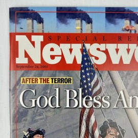 Grit Goods Newsweek Sept 24, 2001 God Bless America Flag Cover 9/11 Issue – Mint