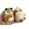 Set of 2 Random Plush Safari Zoo Animal Sugar Ball