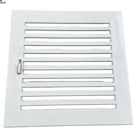 BricoLoco.com Air Vent Grille with Adjustable Shutter, Recessed Wall or Ceiling, Bathroom, Kitchen, Wet Rooms, Mini Slats for Opening or Closing Air Passage (1, 15 x 15 cm)