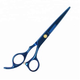 Barber Scissors 6 Professional Hair Cutting Shears Scissors for Hair Cutting Hair Trimming Razor Edge Scissor Stainless Steel for Hairdressing Smooth Motion & Fine cut (Blue)