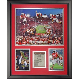 Legends Never Die Ohio State 2014 CFP Football National Champion - Collage - Framed Photo Collage, 16" x 20"