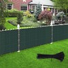 Zip Cable Ties and 6' x 16' Green Privacy Screen