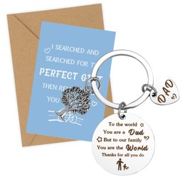 OZOSHINE Dad Gifts Fathers Day For Dad Keyring From Son Daughter Children Kids Wife Father's Day Keychain Gift For Daddy Step Dad Husband Happy Birthday Presents For Daddy Male Gift Idea For Men