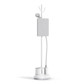 Rowenta Steamer for Clothes with Ironing Board, Home Steam, Stainless Steel Full Size Steamer, 47.33oz Water tank, Hanger rack for Clothes, Compact, 1800 Watts, White IS3250