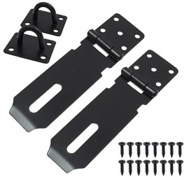 Shed Lock with Hasp and Staple Heavy Duty, 4 Inch Gate Lock for Enhanced Security,Ideal for External Doors, Windows, Cabinets, Pet Gates, and Tool Boxes, Durable and Corrosion-Resistant Design