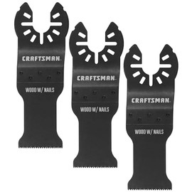 CRAFTSMAN Bi-Metal Oscillating Tool Blade 1 1/8 Inch, Wood and Metal, 3 Pack (CMAO102-3)