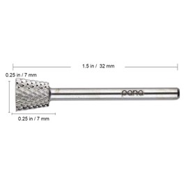Pana 3/32" 4 Week Backfill Nail Carbide Bit - For Electric Dremel Drill Machine (Coarse, Silver (Inverted Backfill))