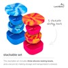 LunchBots Silicone Bowl for Kids, Stackable Nesting Bowl Set of