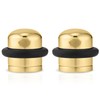 XFORT Polished Brass Floor Mounted Door Stopper - Soundproof Door