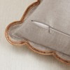 Ohocut Ohocut Beige Scalloped Pillow Cover Pack of 2 Spring
