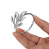 KPOSIYA Set of 12 Leaf Napkin Rings Metal Gold Napkin